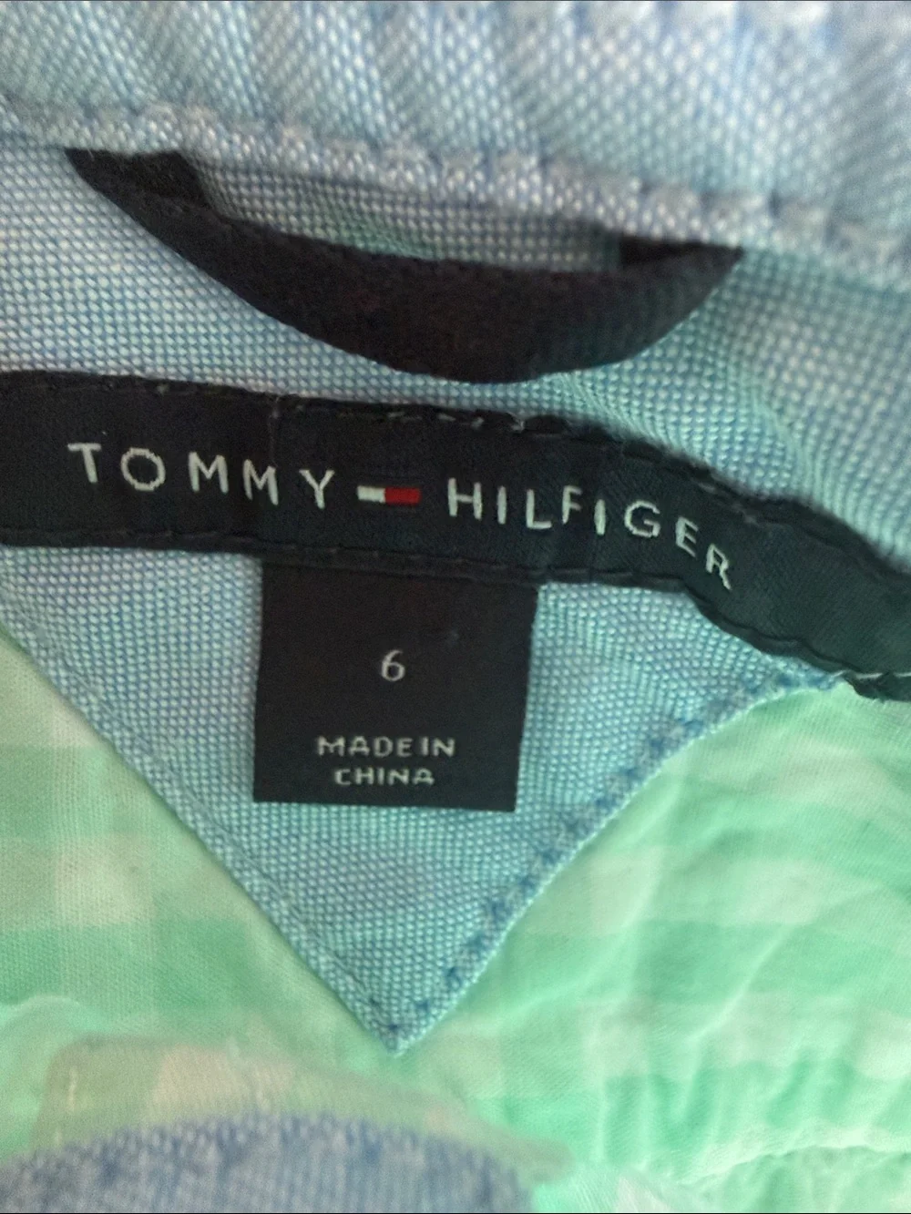 Tommy Hilfiger Light Mint Green & White Button-Down Shirt - Kids